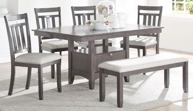 Urban Styles Furniture Miami 6-Piece Gray Dining Set-0