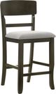 Crown Mark Oakly Dark Brown/Gray Counter Height Side Chair-0