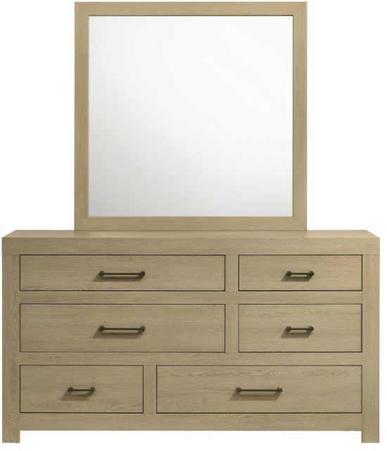 Coaster® Hendricks Light Oak Dresser and Mirror Set-3