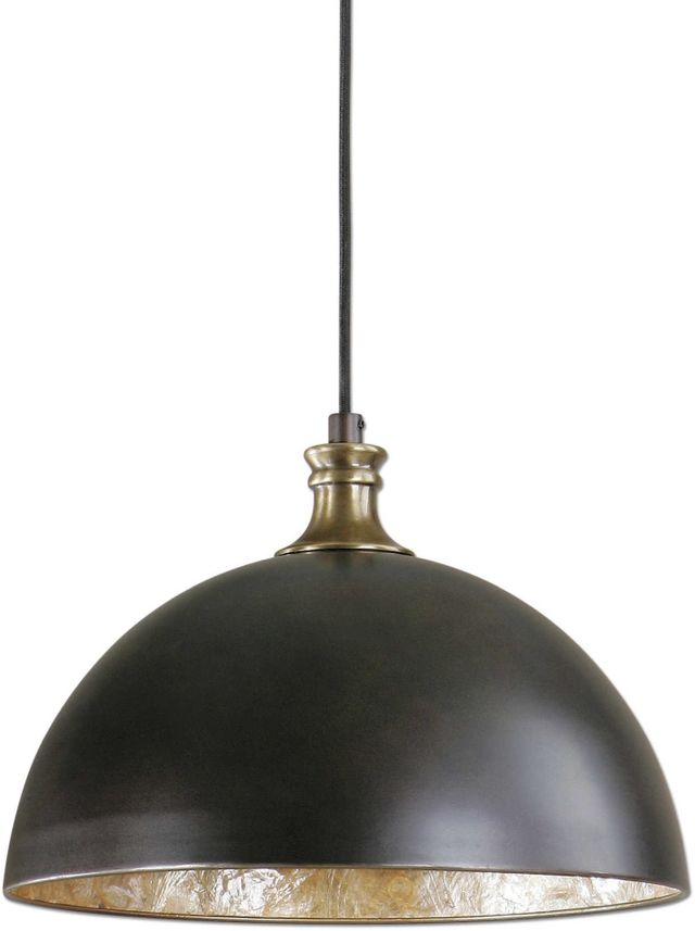 Uttermost by Carolyn Kinder Placuna 1 Light Bronze Pendant-0