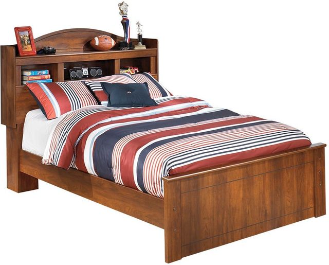 Signature Design by Ashley® Barchan 2-Piece Medium Brown Full Youth Bookcase Bed Set-1