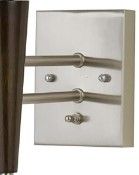 Cal® Lighting & Accessories Brushed Steel/Espresso Wall Lamp-1
