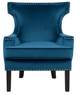 Mazin Furniture Lapis Blue Velvet Accent Chair-0