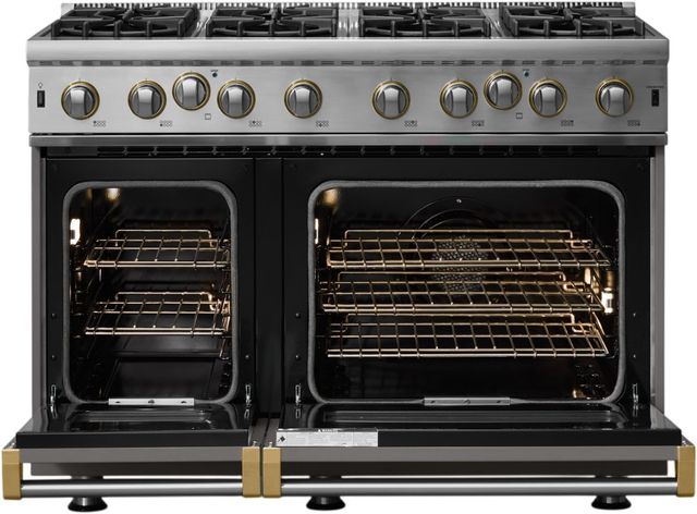 Viking® 5 Series 48" Damascus Gray Liquid Propane Pro Style Gas Range-1