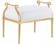 Currey & Company Genevieve White Ottoman-0
