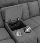 Coaster® Bahrain Charcoal Power Reclining Loveseat with Console-2