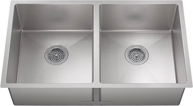 KOHLER® Strive® Stainless Steel 32" Undermount Double-Bowl Kitchen Sink with Accessories-0