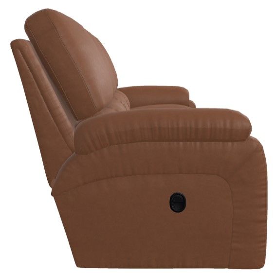 La-Z-Boy® Greyson Caramel Leather Manual Reclining Sofa-2
