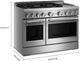 KitchenAid® 48" Stainless Steel Pro Style Gas Range with Chrome Electric Griddle-2