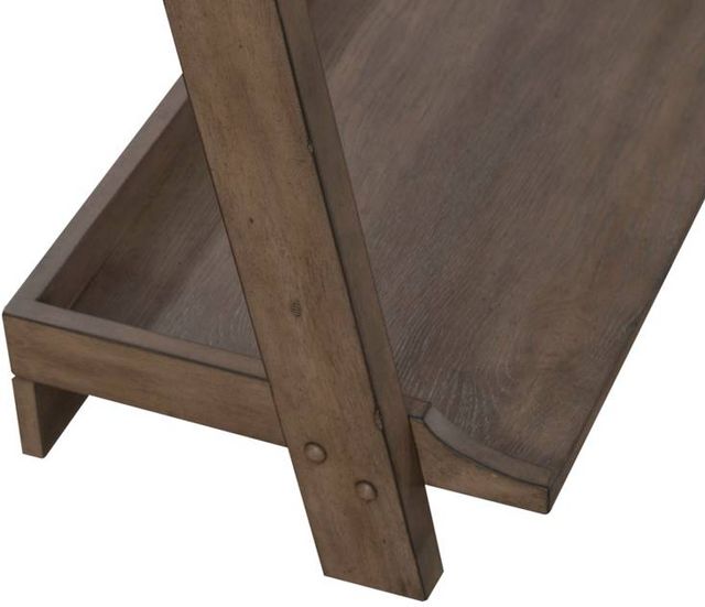 Liberty Furniture Americana Farmhouse Dusty Taupe Leaning Pier Bookcase-6