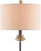 Currey & Company Pinegrove Antique Brass/Black/Beige Table Lamp-1