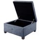 Olliix by Madison Park Aspen Blue Ottoman-1