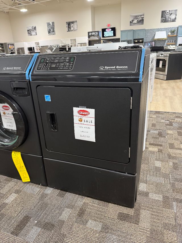 Speed Queen® DF7 7.0 Cu. Ft. Matte Black Front Load Gas Dryer