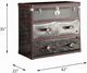 ACME Furniture Aberdeen Stainless Steel/Vintage Dark Brown Console Cabinet-2