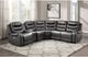 Homelegance® Putnam Gray Power Reclining Armless Chair-3