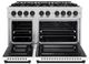 ZLINE Autograph Edition 48" Stainless Steel Pro Style Gas Range with White Matte Door and Matte Black Accents-1