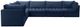 Meridian Furniture Jacob 6-Piece Navy Velvet Modular Sectional Set-1