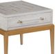 Bassett Mirror Perrine Graphite Gray End Table with Gold Base-2