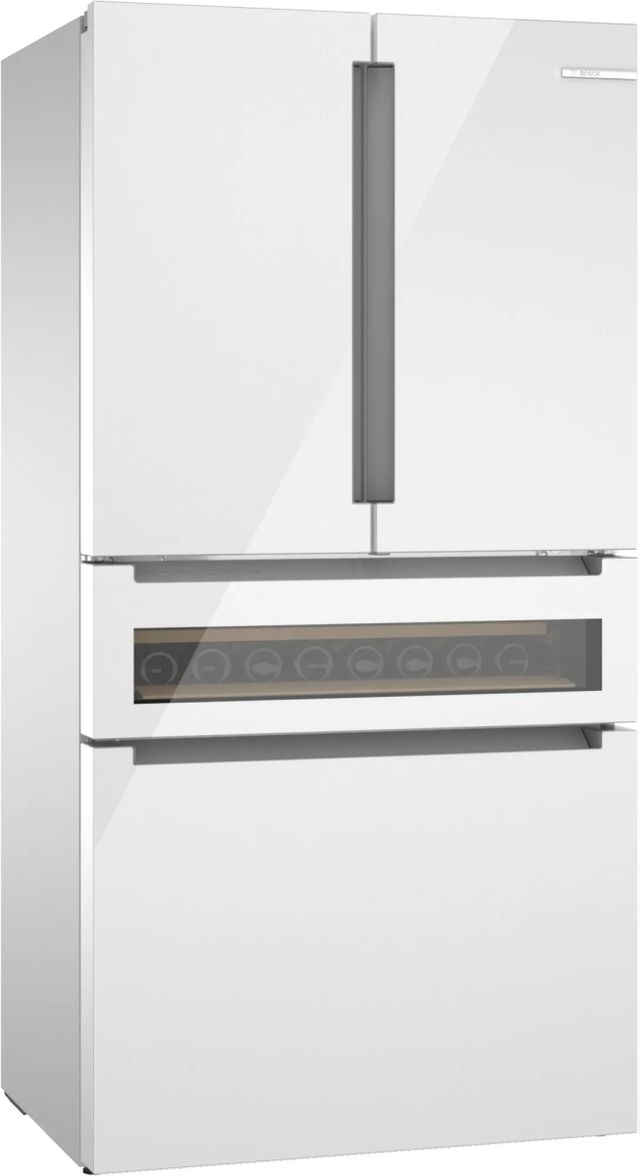 Bosch® 800 Series 36 in. 20.5 Cu. Ft. Arctic White Counter Depth French Door Refrigerator-2
