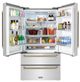ZLINE Autograph Edition 36" 22.5 Cu. Ft. Stainless Steel Counter-Depth French Door Refrigerator with Ice Maker in Fingerprint-Resistant and Champagne Bronze Helix Handles-4