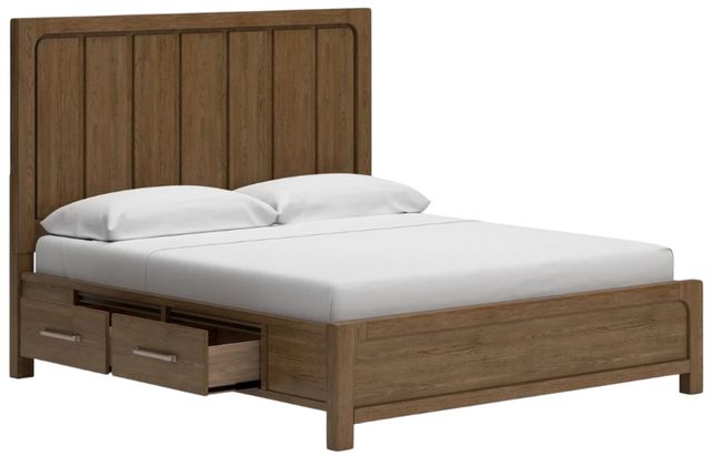 Signature Design by Ashley® Cabalynn Light Brown Queen Storage Panel Bed-3