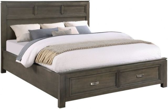 Winners Only® Harper Gray King Panel Storage Bed-0