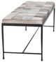 Classic Home Achen Hide Sparrow Gray Bench-3