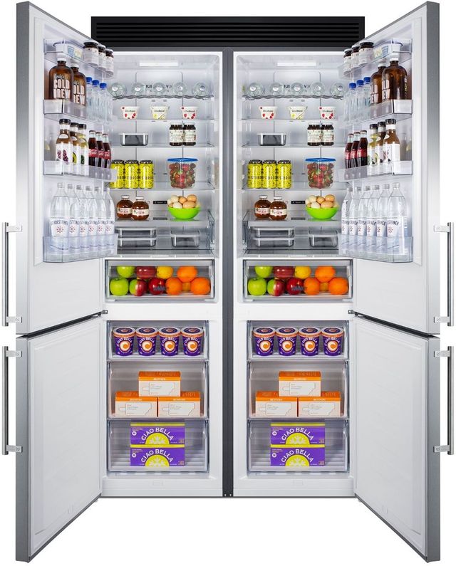 Summit® 47 in. 23.4 Cu. Ft. Stainless Steel Counter Depth Bottom Freezer Refrigerator-2