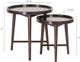 Olliix by Madison Park Ebony Set of 2 Intersect Nesting Tables-4