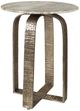 Uttermost® Warner Antique Champagne Metal Indoor-Outdoor Side Table-0