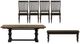 Liberty Furniture Harvest Home 6-Piece Barley Brown/Chalkboard Trestle Table Set-0