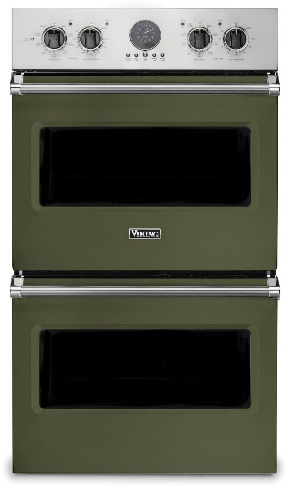 Viking® 5 Series 30" Cypress Green Professional Built In Double Electric Premiere Wall Oven-0