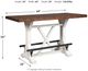Signature Design by Ashley® Valebeck Brown Counter Height Dining Table with White Base-0
