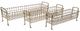 A & B Home 3-Piece Gold Iron Rectangular Tray Set-0