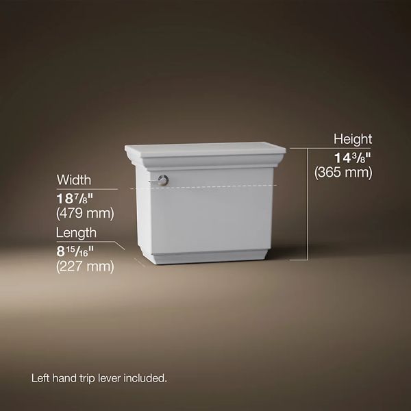KOHLER® Memoirs® Stately White Toilet Tank, 1.28 Gpf with Insuliner® Tank-4