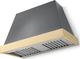 La Cornue CornuFé Euclid 44" Graphite Wall Mounted Range Hood with Polished Brass Trim-0