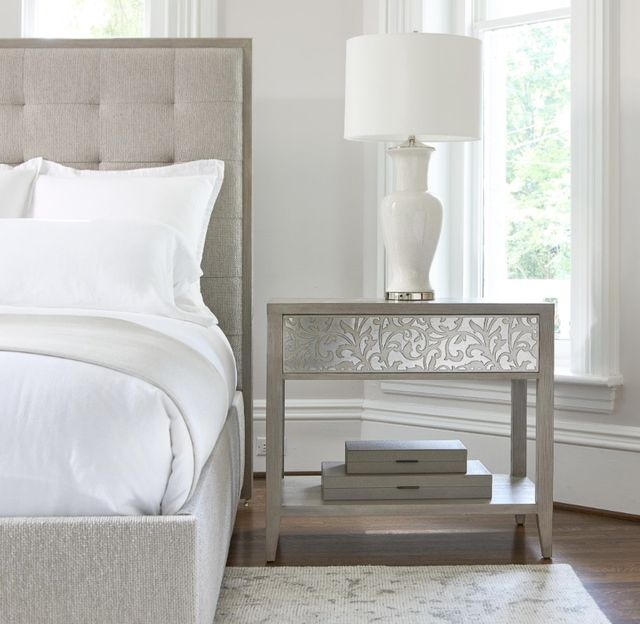 Bernhardt Cornelia Beige/Nebbia King Upholstered Panel Bed-1