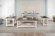 Horizon Home® Bay View Brown Top Cocktail Table with White Base -3