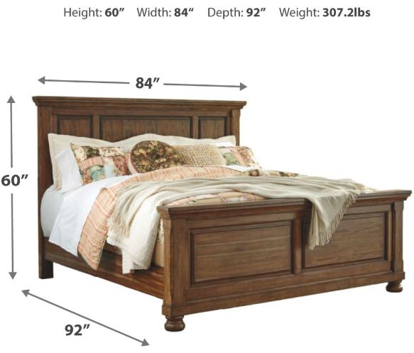 Signature Design by Ashley® Flynnter Medium Brown King Panel Bed-3
