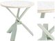 Crestview Collection Chesapeake Distressed White Accent Table with Aqua Base-2