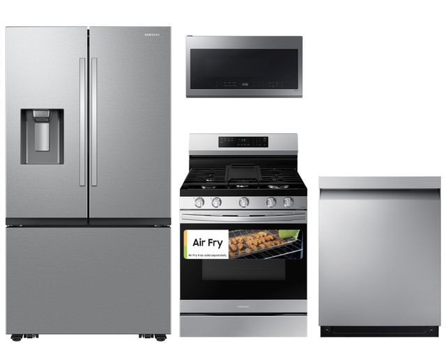 Samsung 4 Piece Fingerprint Resistant Stainless Steel Kitchen Package-0
