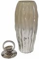 A & B Home Celine Silver/White Medium Lidded Jar -4