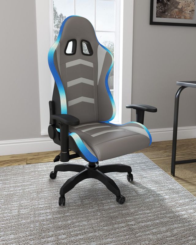Signature Design by Ashley® Lynxtyn White/Gray Office Desk Chair-10