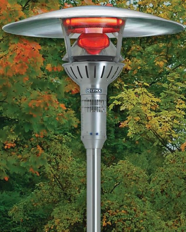 Lynx® Professional Post-Mounted Infrared Patio Heater-Stainless Steel-1