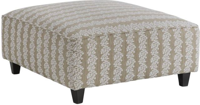 Fusion Furniture Whisper Fog Wallflower Wheat Cocktail Ottoman-0