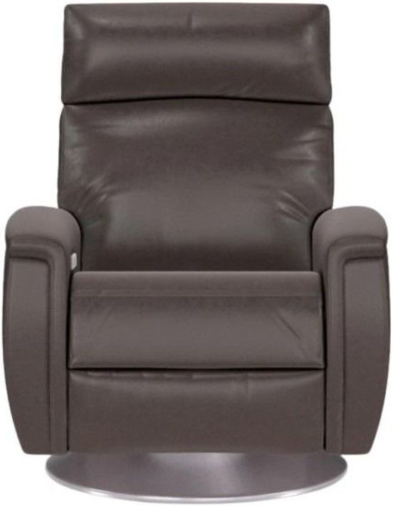 American Leather® Customizable Gordon Leather 40" Power Swivel Recliner-1