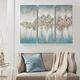 Olliix by Madison Park Blue Set of 3 Blue Luminous Hand Painted Canvas-2