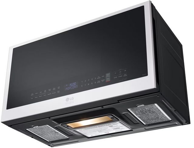 Four à micro-ondes à hotte intégrée de 30 po LG Studio® de 2.0 pi³ - Essence blanc-10