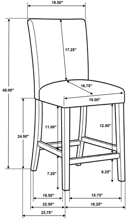 Coaster® Paxton 2-Piece Beige/Brown Upholstered Counter Dining Side Chair-2