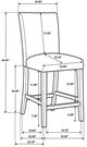 Coaster® Paxton 2-Piece Beige/Brown Upholstered Counter Dining Side Chair-2